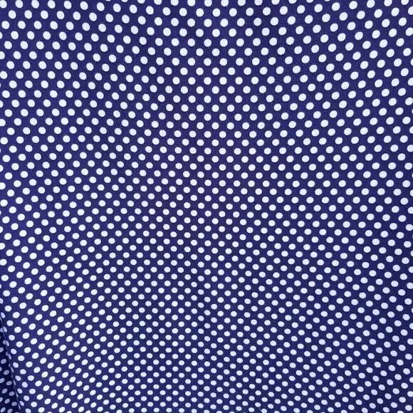 Chicos Navy White Polka Dot Top size 2 - Picture 3 of 10
